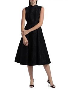 Image of sale on Floral Brocade Sleeveless Midi-dress