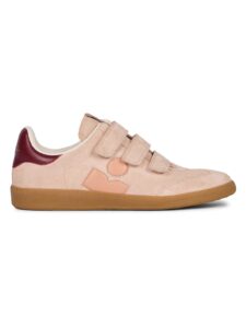 Image of sale on Beth Colorblocked Suede Low-top Sneakers