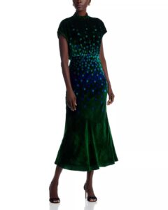 Image of sale on Fabienne Velvet Midi Dress