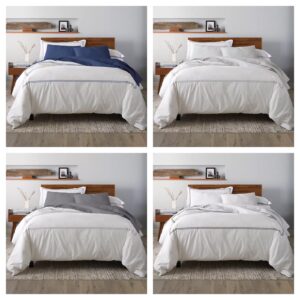 Image of sale on Percale Satin Stitched 3-pc. Duvet Cover Set, Twin/twin Xl