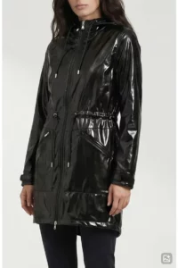 Image of sale on Sibil-V Hooded Water Resistant Coated Vinyl Raincoat
