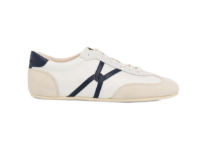 Image of sale on Riviera Mixed Leather Slim Trainer Sneakers