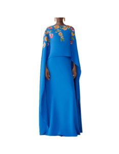Image of sale on Floral Embroidered Cape Caftan Gown