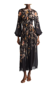 Image of sale on Kindred Spirit Carousel Floral Long Sleeve Midi Dress