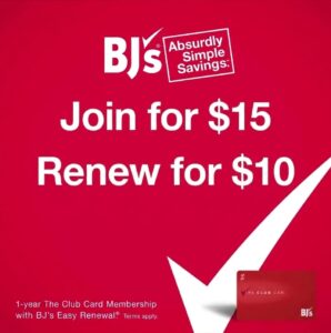 Image of sale on Bjs Membership – Join for $15, Renew for $10!