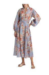Image of sale on Awaken Billow Linen Midi-dress (size 2-4)