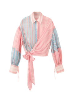 Image of sale on Stripe Tie Hem Shirt