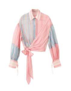 Image of sale on Stripe Tie Hem Shirt Size 6-8