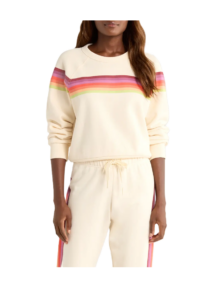 Image of sale on Cloud 9 Stripe Cotton Blend Sweatshirt