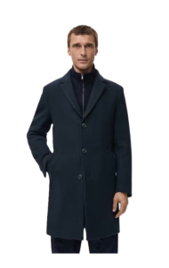 Image of sale on Wool Coat with Detachable Inner Collar