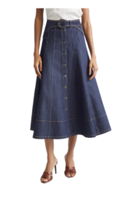 Image of sale on Briony Topstitch Detail Denim Skirt