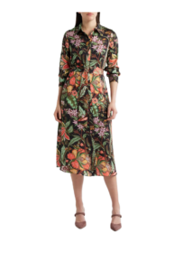 Image of sale on Floral Long Sleeve Midi Shirtdress
