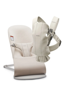 Image of sale on Bouncer Bliss Convertible Jersey Baby Bouncer & Baby Carrier Mini Bundle