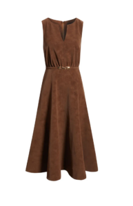 Image of sale on Eloise Belted Faux Suede Midi Dress