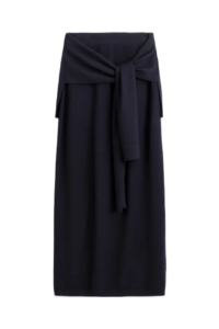 Image of sale on Tie-Waist Merino Wool Midi Skirt