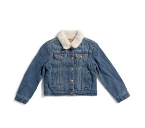 Image of sale on Little Girls Sherpa Trucker Jacket Size 4-6