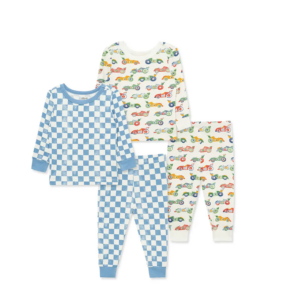 Image of sale on 2-pack Race Car Stretch Viscose Pajamas Set 12m-24m