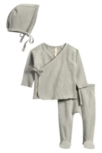 Image of sale on Take Home Organic Cotton Top, Footie Pants & Cap Set