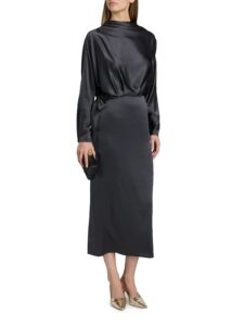 Image of sale on Phoebe Silk-blend Midi-dress