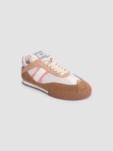 Image of sale on Kick Colorblocked Leather & Suede Low-top Sneakers