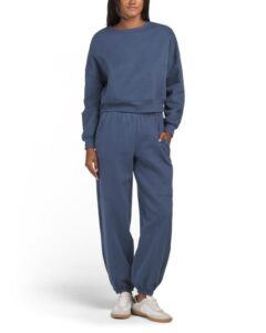 Image of sale on 2pc Ultra Comfort Crew Neck Sweatshirt and Barrel Joggers Set