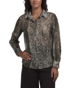 Image of sale on Lavina Animal Print Blouse