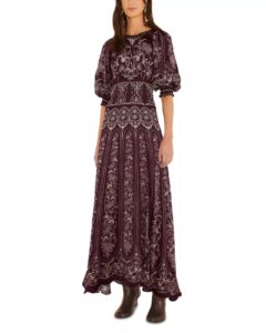 Image of sale on Liz Balloon Sleeve Maxi Dress