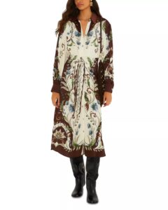 Image of sale on Millena Tie Front Midi Shirtdress