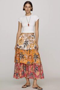 Image of sale on Farm Rio Mixed Floral Skirt