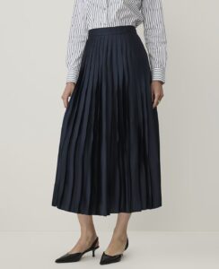 Image of sale on Pleated Midi Skirt in Satin