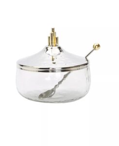 Image of sale on Honey Dish with Stainless Steel Lid and Symmetric Design