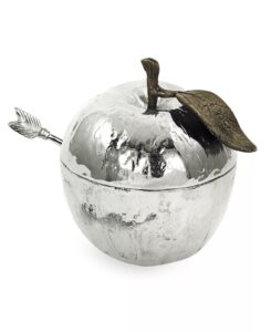 Image of sale on Nickel Plated Apple Honey Pot