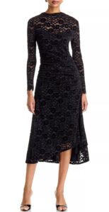 Image of sale on Karmen Velvet & Lace Midi Dress