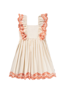 Image of sale on Girl’s Clementine Embroidered Flutter-sleeve Dress