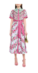 Image of sale on Vivienne Printed Short-sleeve Shirtdress