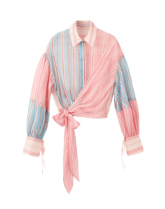 Image of sale on Stripe Tie Hem Shirt