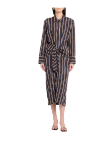 Image of sale on Mila Striped Midi Shirtdress