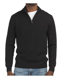 Image of sale on Extrafine Merino Wool Quarter Zip Sweater with Updated Zipper