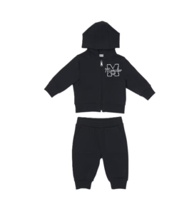 Image of sale on Boy’s M Logo Embroidered Zip-front Hoodie & Joggers, Size 6m-12m