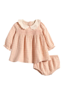 Image of sale on Kids’ Callie Embroidered Collar Plaid Dress & Bloomers Set 3-24m