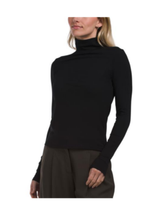 Image of sale on Wool Blend Long Sleeve Turtleneck Top
