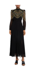 Image of sale on Jacqui-b Belted Floral Silk Midi Dress