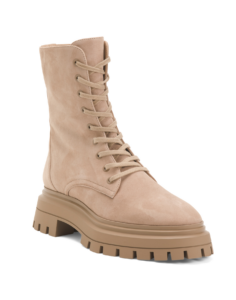 Image of sale on Suede Bedford Sleek Lace Up Booties