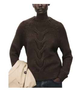 Image of sale on Nolita Mock Neck Cable Sweater