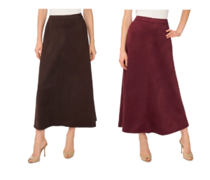 Image of sale on Faux Suede A-line Skirt