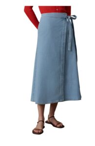 Image of sale on Solstice Denim Wrap Maxi Skirt