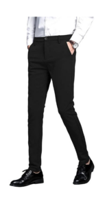 Image of sale on Men’s Stretch Dress Pants Slim Fit Skinny Suit Pants