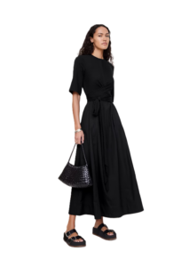 Image of sale on Cotton Poplin + Jersey Twisted Maxi Dress Size L