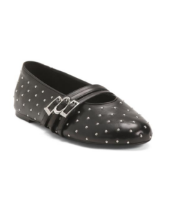 Image of sale on Leather So Studded Mary Jane Ballet Flats