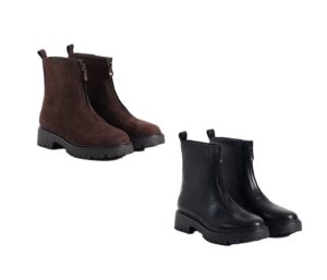 Image of sale on Chunky Zip Front Ankle Boots